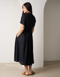 VL Salerno Short Sleeve Dress - Black