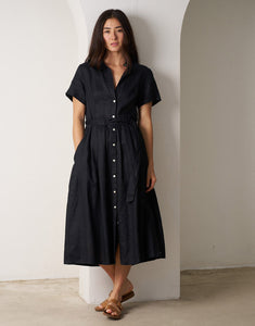 VL Salerno Short Sleeve Dress - Black