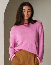 Load image into Gallery viewer, VL Rosie Contrast Knit - Pink/Red Trim