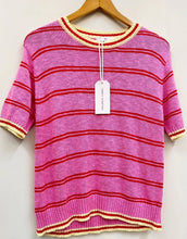 Load image into Gallery viewer, VL Texas Knit Tee - Pink Stripe