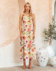 White Closet Floral Sun Dress - Medika Print