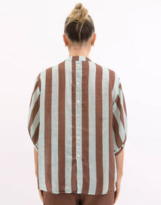 worthier-dorothy-linen-shirt-mint-choc-stripe-womens-clothing-australia