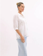 Load image into Gallery viewer, Worthier Elara Embroidered Top - White