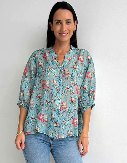 Worthier Floral Shirt - Blue