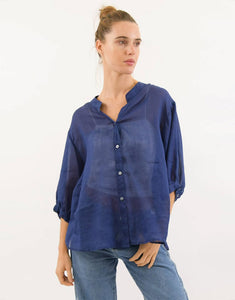Worthier Linen Shirt - Navy
