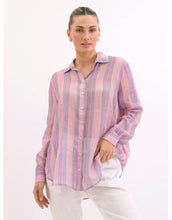 Load image into Gallery viewer, Worthier Linen Shirt - Pink Stripe