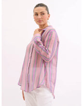 Load image into Gallery viewer, Worthier Linen Shirt - Pink Stripe