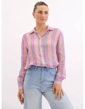 Load image into Gallery viewer, Worthier Linen Shirt - Pink Stripe