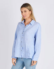 Load image into Gallery viewer, Worthier Millie Linen Shirt - Blue