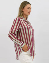 Load image into Gallery viewer, Worthier Wine Stripe Shirt