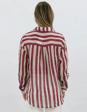 Load image into Gallery viewer, Worthier Wine Stripe Shirt
