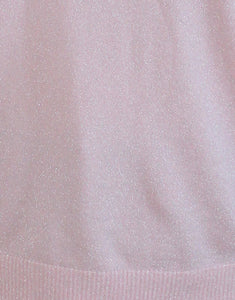 Frankies Lurex Tee - Pale Pink