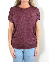 Load image into Gallery viewer, Frankies Lurex Tee - Mulberry