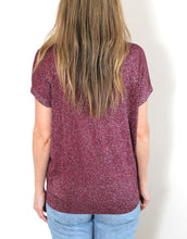 Load image into Gallery viewer, Frankies Lurex Tee - Mulberry
