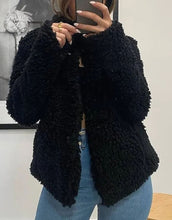 Load image into Gallery viewer, Bailey Fluffy Jacket - Black | Indigo Boutique Australia