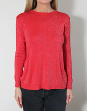 Load image into Gallery viewer, Frankies Long Sleeve Lurex Top - Cherry