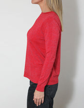 Load image into Gallery viewer, Frankies Long Sleeve Lurex Top - Cherry