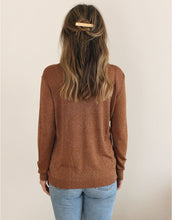 Load image into Gallery viewer, Frankies Long Sleeve Lurex Top - Copper