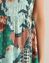 Load image into Gallery viewer, Istanbul Dress - Mt. Fuji Green Print